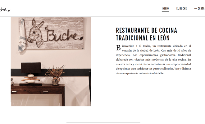 Restaurante El Buche: Inicio